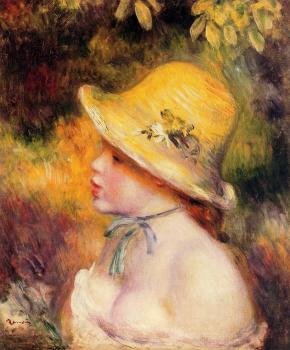 皮埃爾 奧古斯特 雷諾阿 Young Girl in a Straw Hat 皮埃爾 奧古斯特 雷諾阿 Young Girl in a Straw Hat